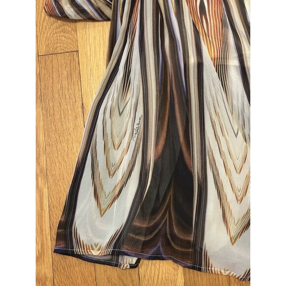 Vintage Roberto Cavalli Y2K One Shoulder Silk Tank Top Blouse Bead Size 38 US 2 - Picture 4 of 11